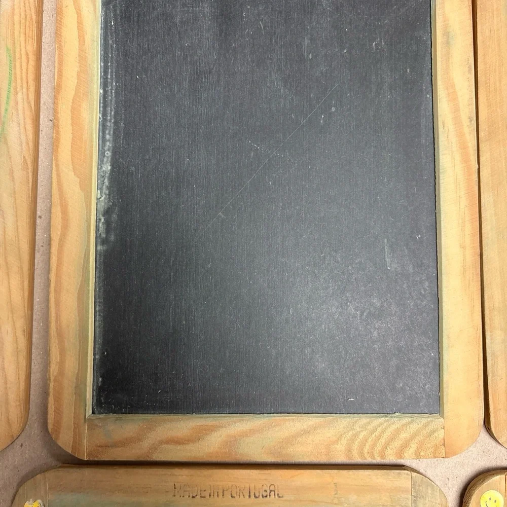 Slate Chalkboard Menu Board double sided 9.6 x 7.6” Portugal schoolhouse VTG